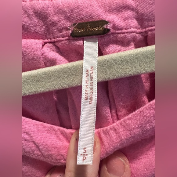 Free People Pink Short Sleeve Scoop Neck Tunic Top w/Pockets - S - Picture 5 of 9